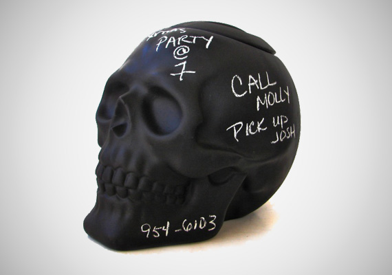 Chalkboard Skull Container pic on Design You Trust Chalkboard Skull Container Chalkboard Skull Container by Little Blue Bird Studios