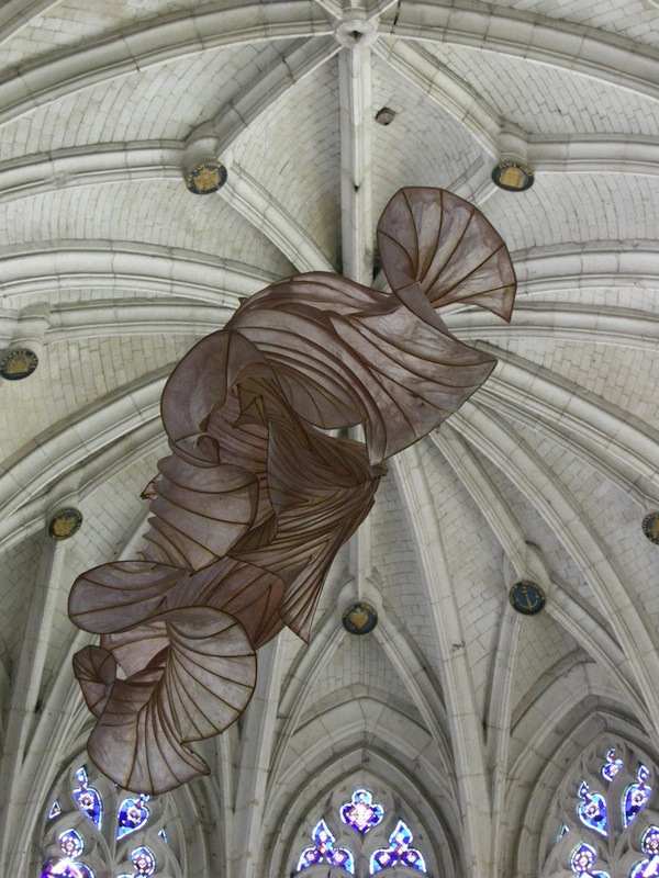 PeterGentenaar Ethereal Paper Sculptures Float Inside a Church