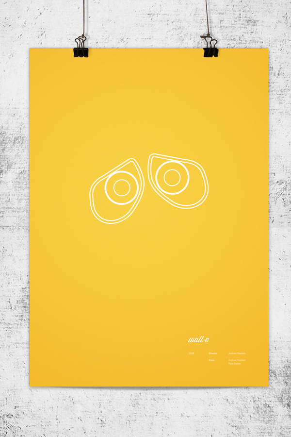 Pixar Minimalist Poster Pixar Minimalist Poster Wall E Pixar Minimalist Poster