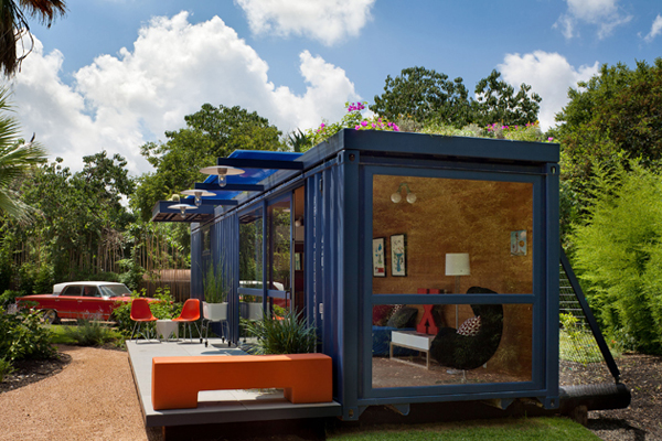 Shipping Container 2 Shipping Container Guest House by Poteet Architects