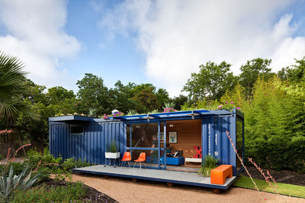 Shipping Container Shipping Container Guest House by Poteet Architects