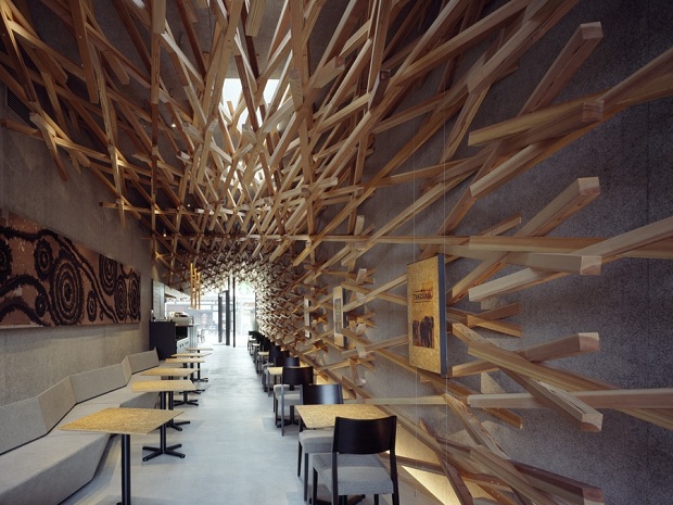 Starbucks Tokyo 2 Starbucks Coffee Shop in Tokyo by Kengo Kuma and Associates