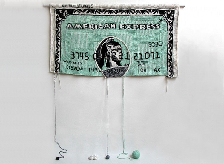 Knit Credit Cards by Dimitri Tsykalov american express 750x550 Knit Credit Cards by Dimitri Tsykalov
