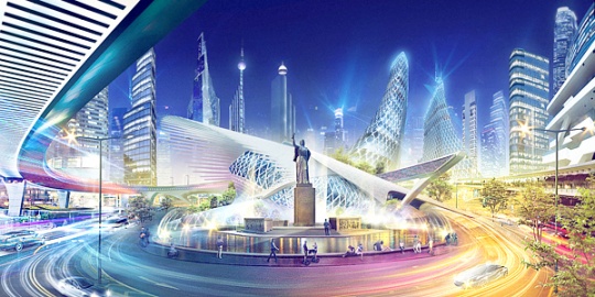 c1c38 Futuristic City Artworks