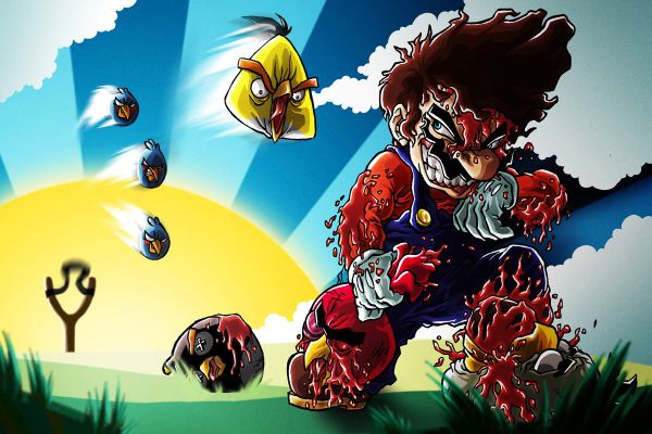 mario vs angry birds small Mario vs. Everyone