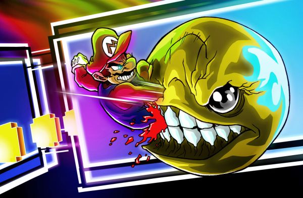 mario vs pacman Mario vs. Everyone