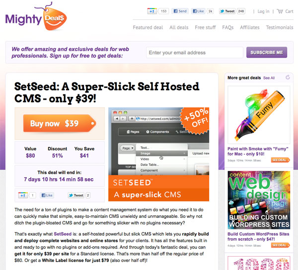 md2 SetSeed: A Super Slick Self Hosted CMS   only $39!
