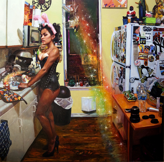 natalia fabia 01 pic on Design You Trust natalia fabia 01 “Punk Rock Rainbow Sparkle” – Paintings by Natalia Fabia