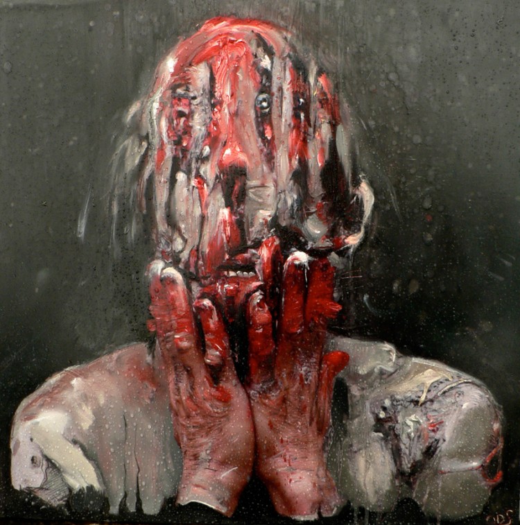 o7 750x757 Paintings by Olivier de Sagazan !