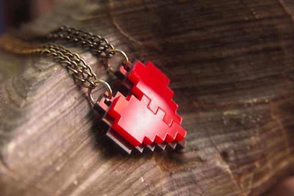 pixel heart necklace river lee 1 Pixel Heart