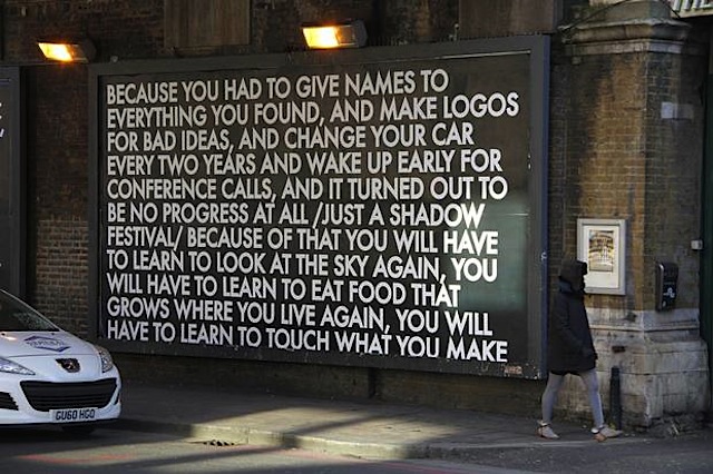 poetry streetart 02 Streetart meets Poetry: Poems on Billboards by Robert Montgomery