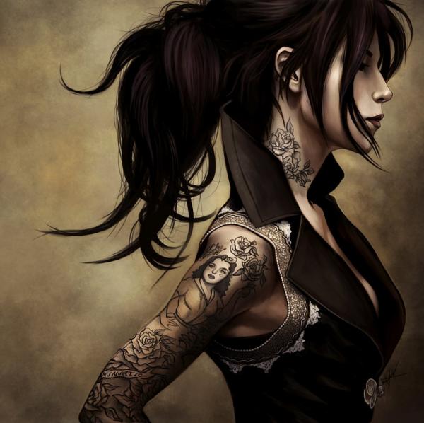 senorita600 598 Tattoo Illustrations by Kirk Quilaquil