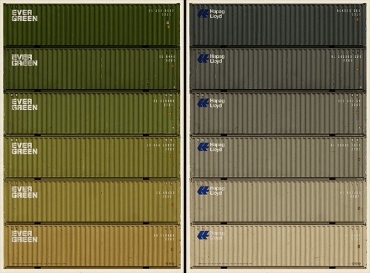 Container Color System Posters shipping container posters 02 530x392 Container Color System Posters