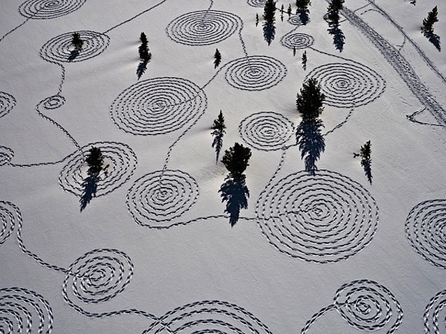 snow drawings 01 Snow Drawings at Rabbit Ears Pass/Colorado 