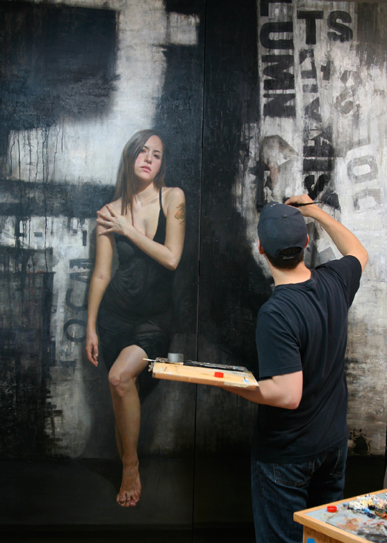 studio shot Realistic wall Paintings by David Jon Kassan
