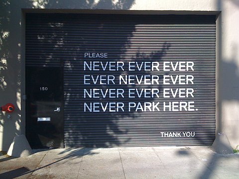 tumblr lzlw0hD3yD1qiqf01o1 500 Never ever park here