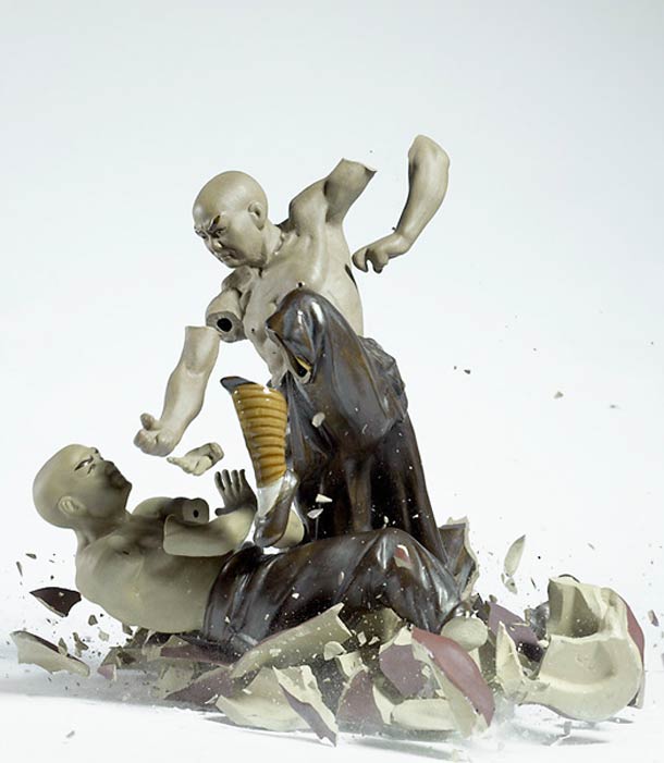 ufunk explosive porcelain 01 Amazing explosive porcelain figures by Martin Klimas