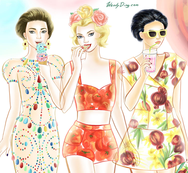 wendyding DG3 Dolce & Gabbana SS12 Womenswear Illustration