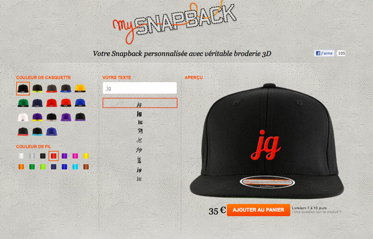 win your cap personalised win your personalized cap with Headict.com