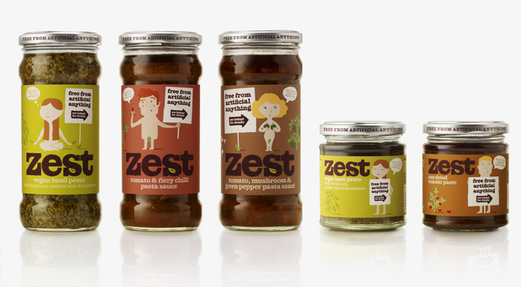 ZEST Pasta Sauce & Pesto Branding zest packs ZEST Pasta Sauce & Pesto Branding