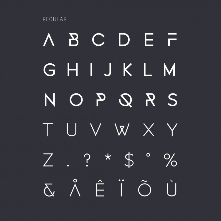 500pxalphabet2 750x750 FONECIAN   Typeface (Two Styles)