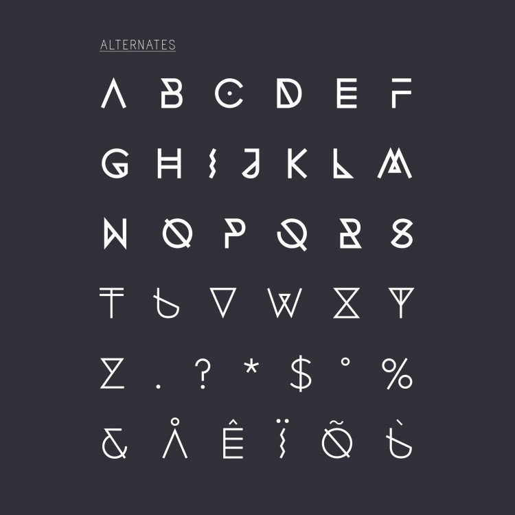 500pxalphabet3 750x750 FONECIAN   Typeface (Two Styles)