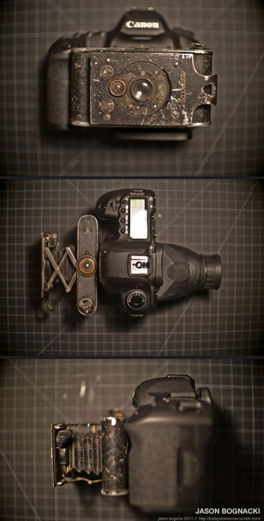 5d Mark II view camera 520x1024 Canon 5D Mark II with old lens