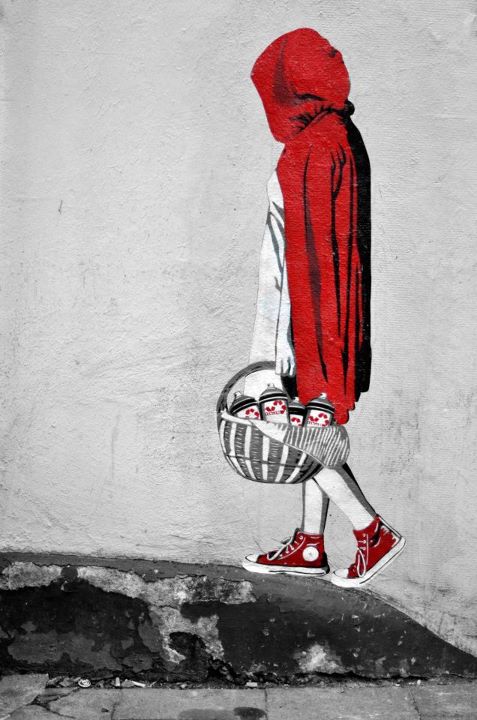 Little Red Riding Hood with spraycans Little Red Riding Hood with spraycans