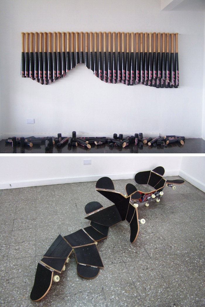 Dario Escobar collabcubed Distorted Sports Equipment: Sculpture and Installations 