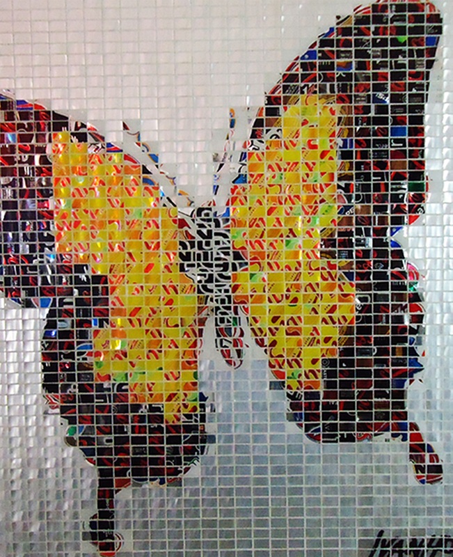 Recycled Aluminum Can Mosaics Recycled Aluminum Can Mosaics