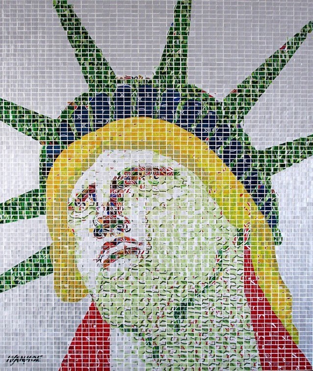 Recycled Aluminum Can Mosaics Recycled Aluminum Can Mosaics