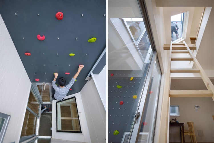 Rock Climbing Wall House in Japan Rock Climbing House 750x500 Rock Climbing Wall House in Japan
