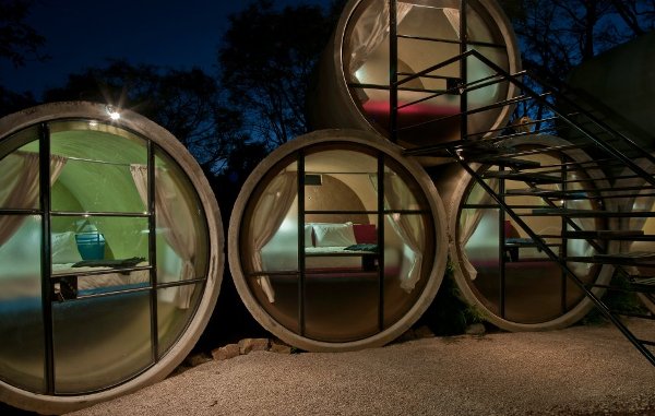 Hotel Constructed From Recycled Concrete Pipes Tubo Hotel Hotel Constructed From Recycled Concrete Pipes