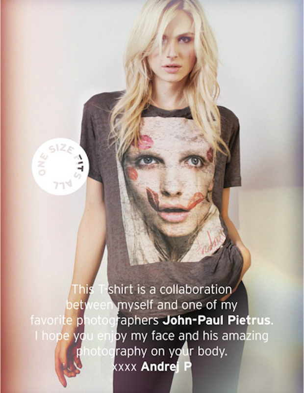andrej pejic t shirt Andrej Pejic X John Paul Pietrus