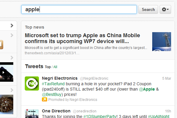 apple search1 Twitter for Business: Inside Guide on Advertising 