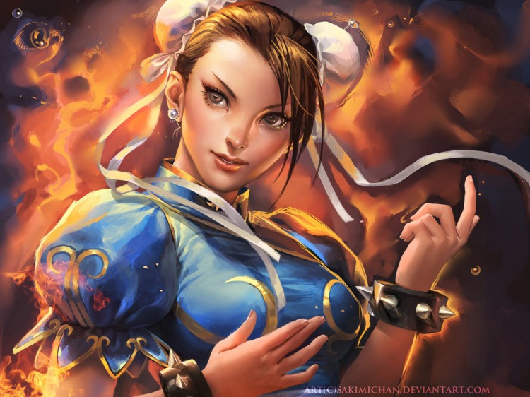 Stunning, Beautiful, & Inspirational Sci Fi Fantasy Digital Art Designs & Illustrations chun li by sakimichan d4mfy06 750x562 Stunning, Beautiful, & Inspirational Sci Fi Fantasy Digital Art Designs & Illustrations