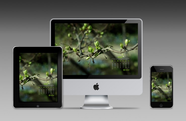 desktop examples april 750x489 Free Desktop Calendar – April 2012