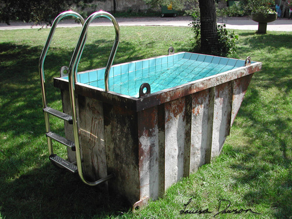 dumpster swimming pool Louisa Dawson