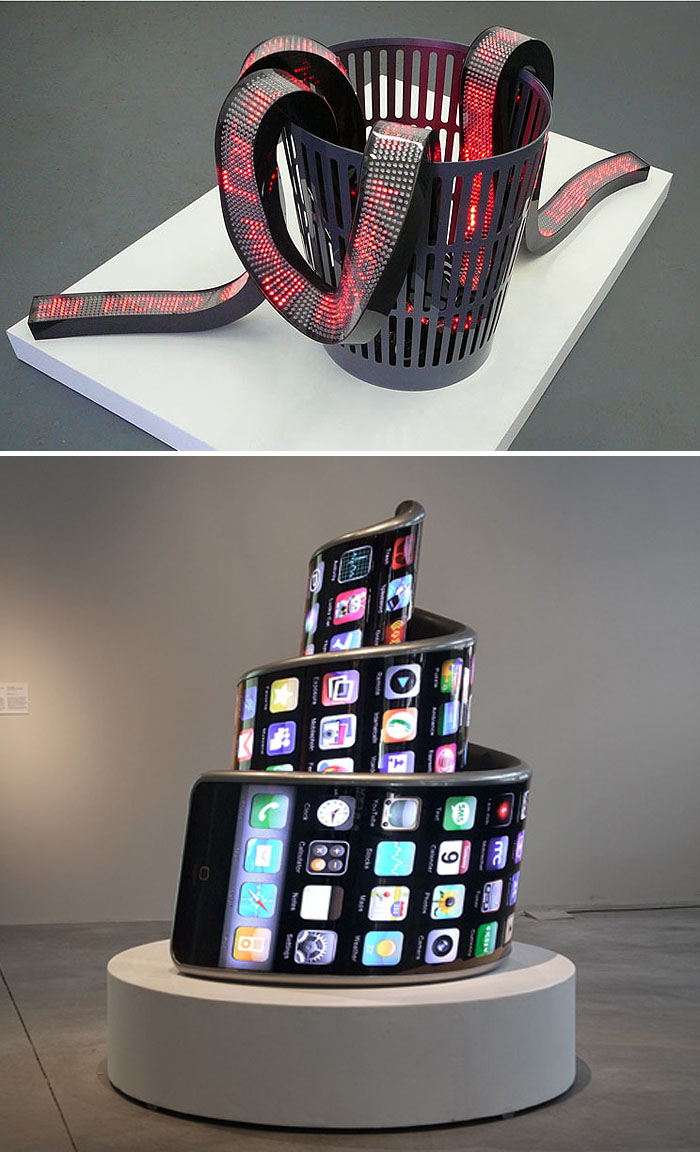 Information Overload Art electro bin Information Overload Art