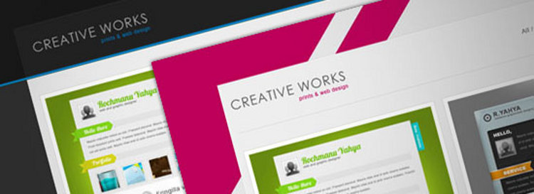 free portfolio gallery template creativeworks Creative Works a Free Gallery Website Template (PSD)