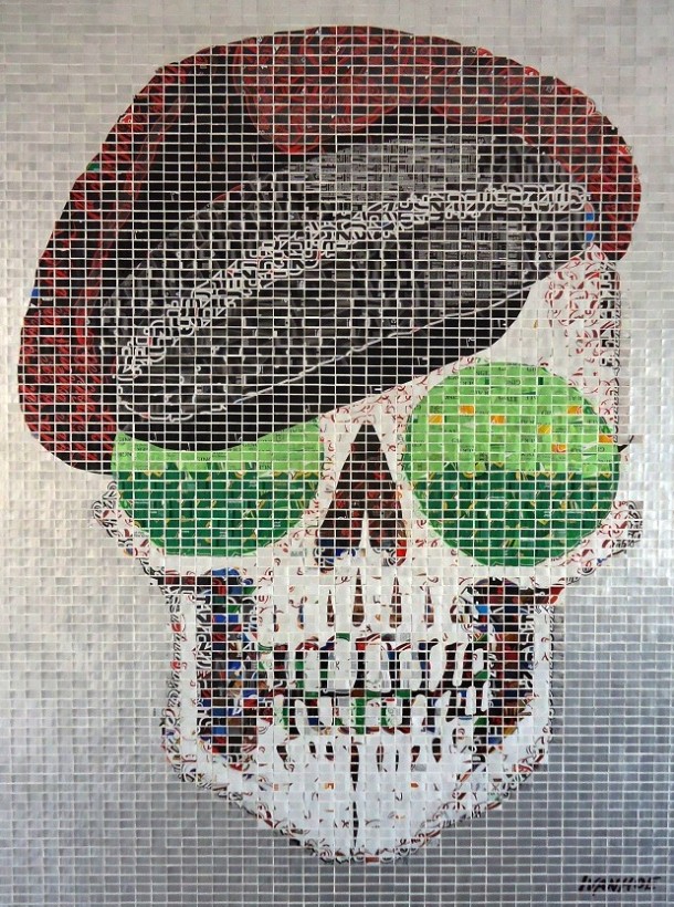 Recycled Aluminum Can Mosaics Recycled Aluminum Can Mosaics