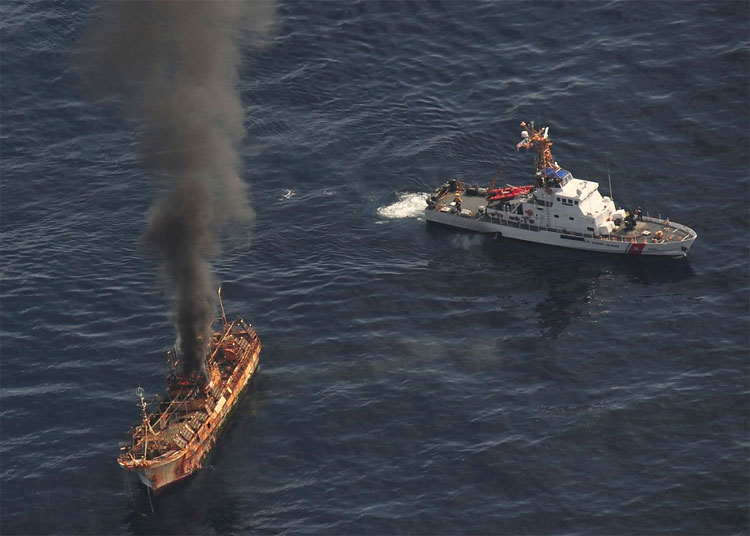 431 Abandoned Tsunami Ghost Ship Sinks off Alaskan Coast