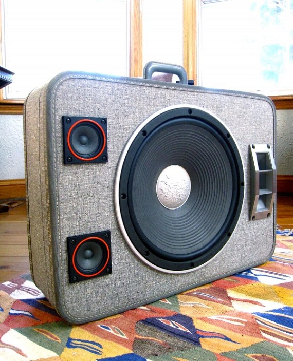 Boomcase 2 Suitcase Converted Boombox by Mr. Simo