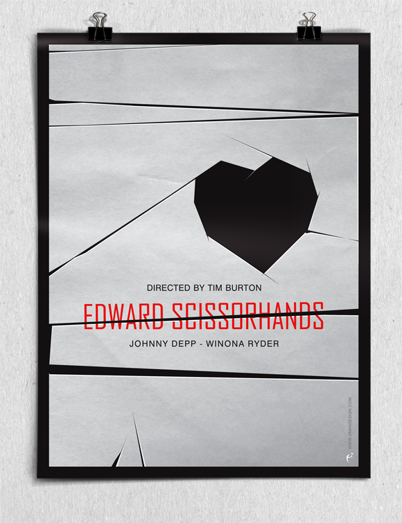 Edward Scissorhands poster VAMADESIGN Edward Scissorhands Minimalist Movie Poster