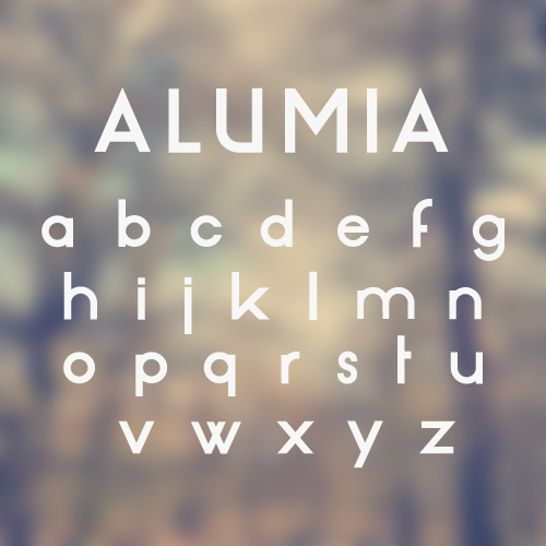 ALUMIA Typeface $10 Lowercase ALUMIA Typeface $10