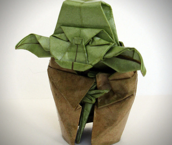 Yoda Origami Sculpture by Catamation Origami Yoda Sculpture 2 Yoda Origami Sculpture by Catamation