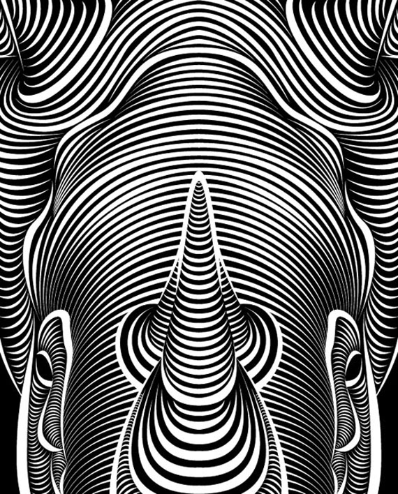 Patrick Seymour faces 9 Hypnotic Line Art Faces