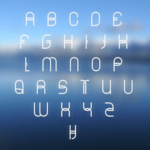 ARCTIC $10 Font alphabet ARCTIC $10 Font