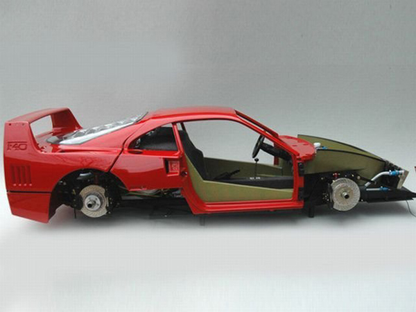 Extremely Detailed Ferrari F40 Model Car Build ferrari f40 model 37 Extremely Detailed Ferrari F40 Model Car Build