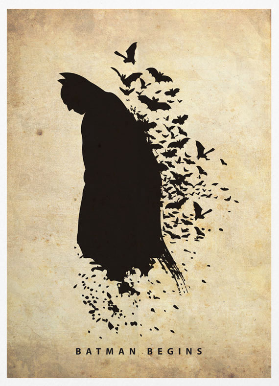  Silhouetted Posters of Superheroes